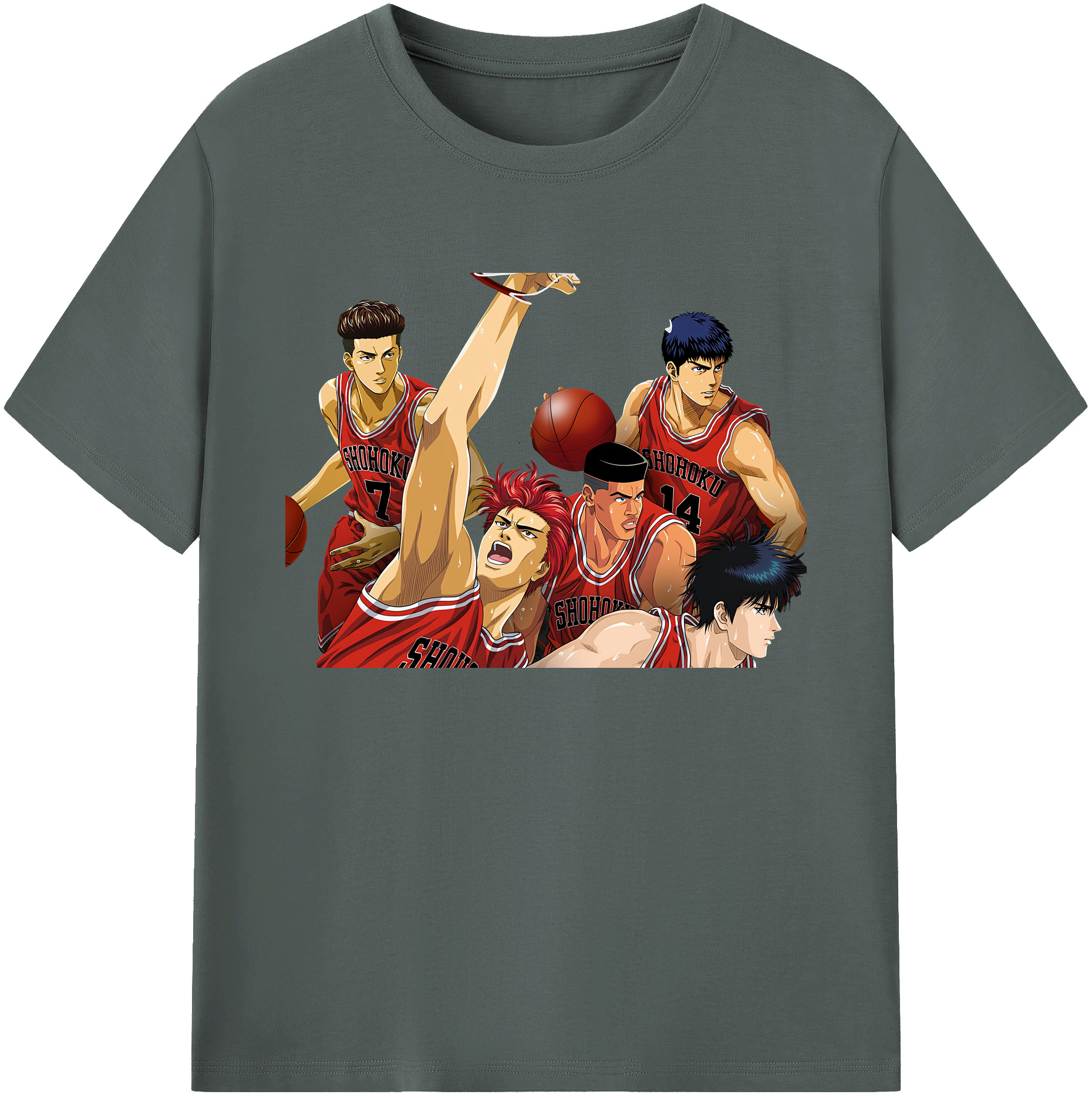 （画像用） SLAM DUNK／スラムダンク 綿100％ メンズ半袖Tシャツ｜肌触りやわらか＆通気性
